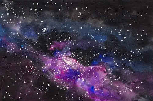 星空 水彩 壁纸 插画 涂鸦