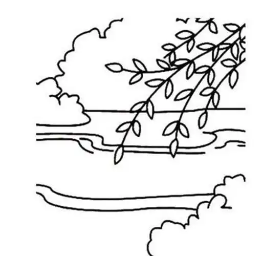 柳树的简笔画图片大全大图 - 简单简笔画