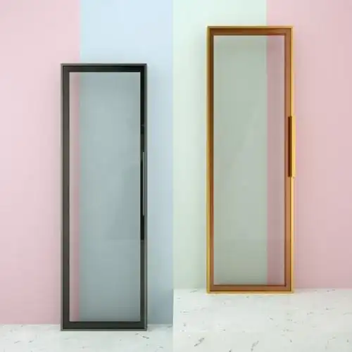 玻璃门简轻奢窄边钢化玻璃柜门简约衣柜门可订网红酒柜书柜门可订