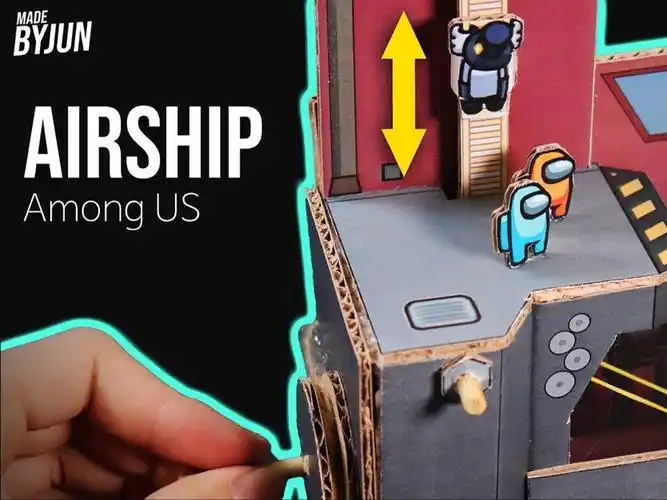 手工diyamongus爬梯子的场景