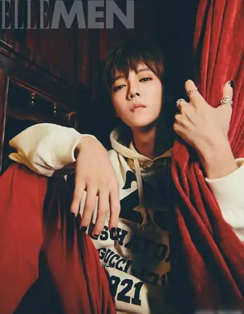 鹿晗《ellemen睿士》五月刊封面大片,鲜明且独特,复古又帅气