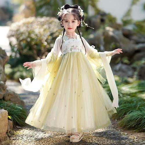 妮莎倍儿童装的优惠券大全—儿童汉服超仙春秋款古装女童2023新款小