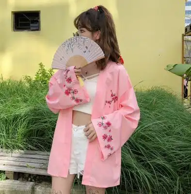 控价33 2906#中国风文艺复古改良唐装宽松和服情侣装长袖外套