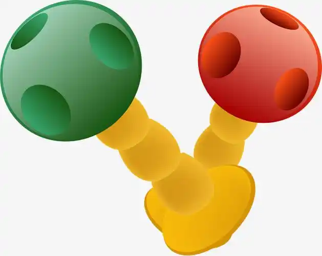 卡通红色手摇铃玩具装饰