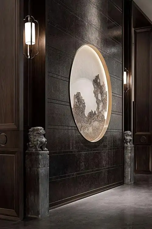 让整个玄关前厅显露一派仕家门庭之风范,处处都是中式敦肃礼序之感