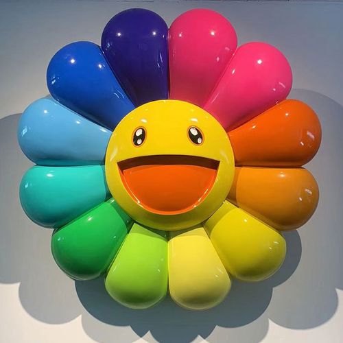 良心贩的优惠券大全—mand kaws 村上隆太阳花家装门店墙面背景墙装饰