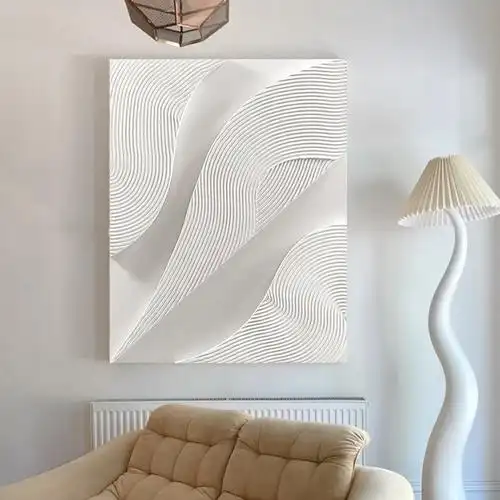 现代简约客厅沙发背景墙装饰画立体挂画玄关过道落地浮雕砂岩壁画