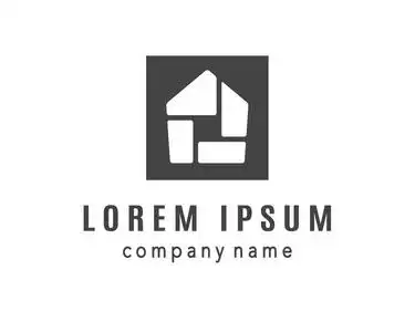 房子创意 logo 设计标志的创意设计与房子形状作为盾的一部分