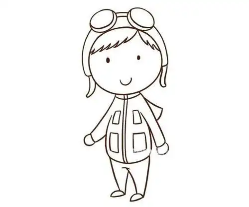 飞行员简笔画图片大全