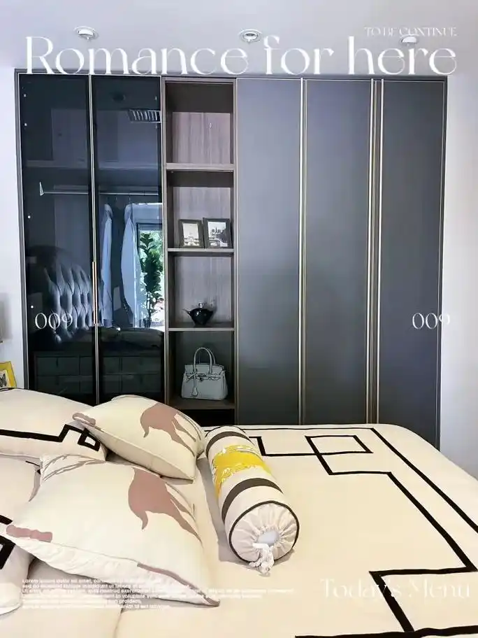 一门到顶极简衣柜|超耐看78.全友家居 全屋定制91实拍图柜 - 抖音