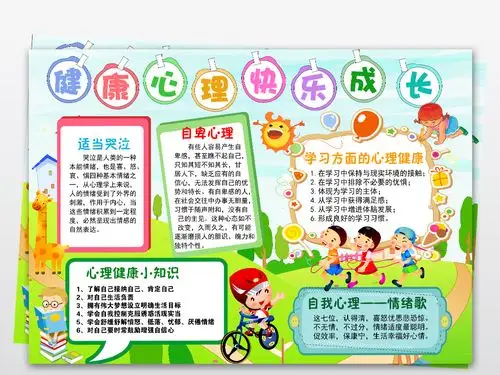心理健康教育宣传小报word内容模板下载