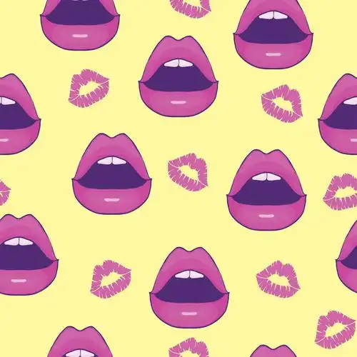 彩色,嘴唇,图案,矢量,插画