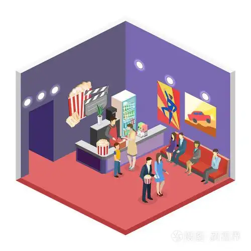 内部的电影院候车大厅插画-正版商用图片0buino-摄图新视界