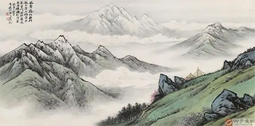 刘金河 四尺《青藏行》 国家画院山水名家 - 写意山水画 - 99字画网