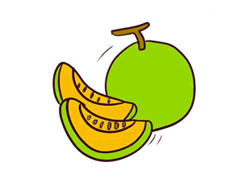 卡通哈密瓜简笔画