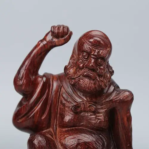 【即拍即得】小叶紫檀雕件 伏虎罗汉 精雕细磨 高端收藏