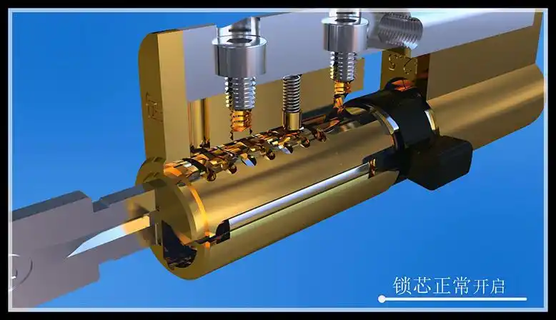玥玛空转锁结构3d图解