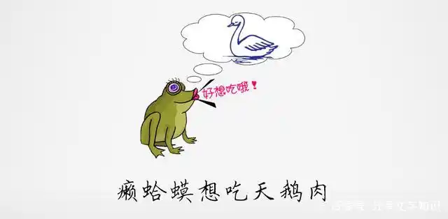 癞蛤蟆吃天鹅肉 —— 痴心妄想