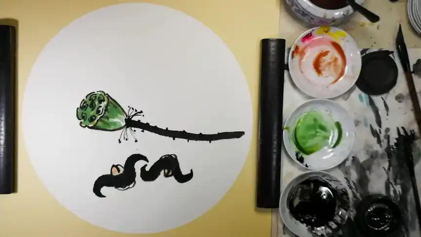 菱角画法:小品创作画