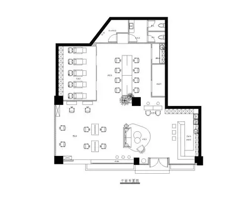 理发店空间设计平面图,理发店装饰设计平面图