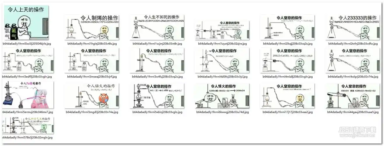 令人窒息的操作化学方程式表情包 高清版
