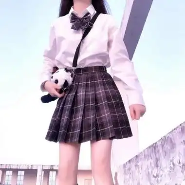 jk头像下半身真人高清好看的真人部位半身不露脸jk女头图片