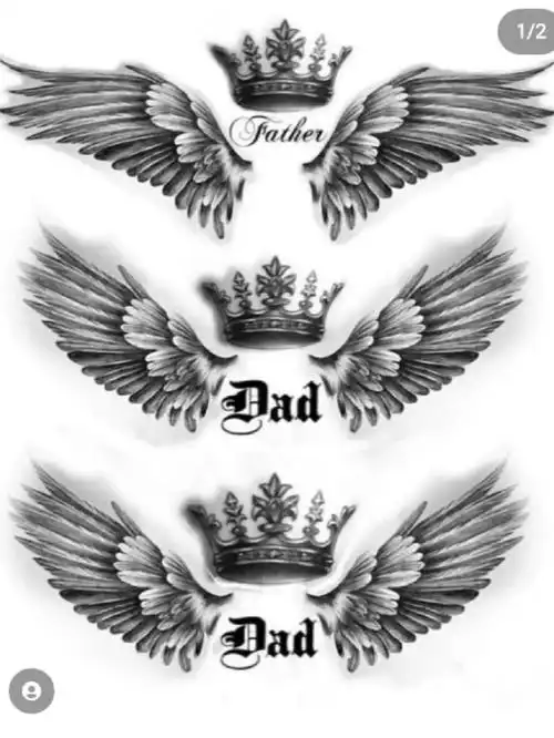 翅膀纹身手稿分享