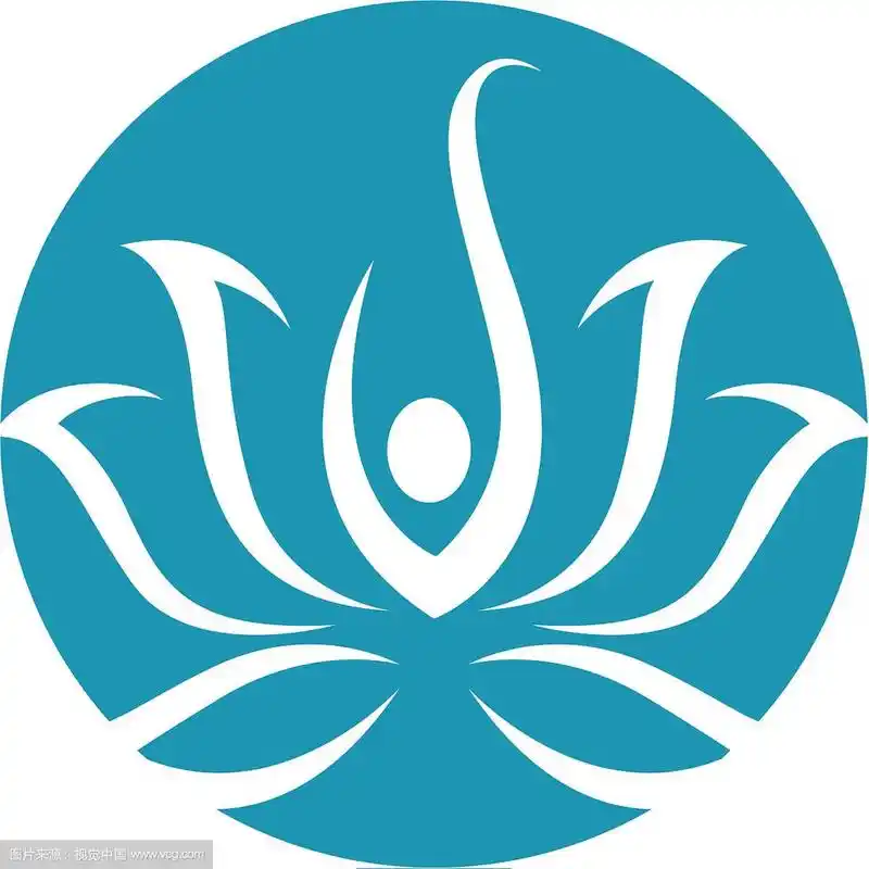 美丽的荷花设计标志模板