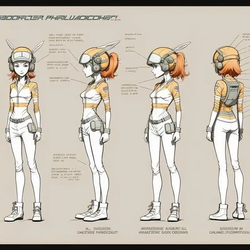 ai生成的人物三视图 萌新的福音|附关键词 p1关键词:full body