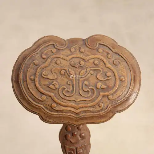 清早期 黄花梨兽面纹如意