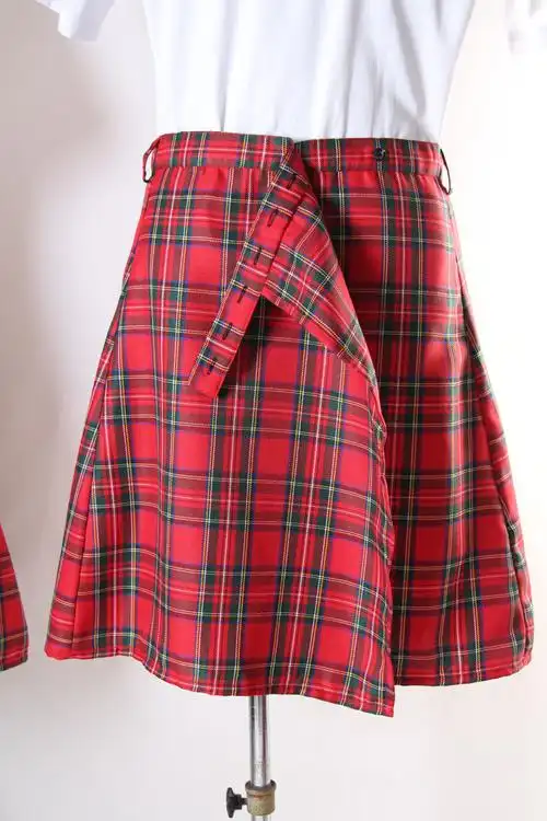 苏格兰裙子男复古风经典格纹男子围裙表演裙工作裙支持团购 红格 272.