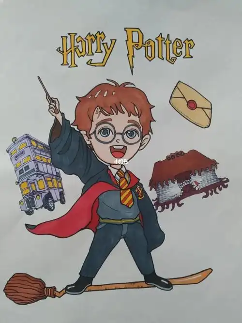 动漫人物范画哈利波特