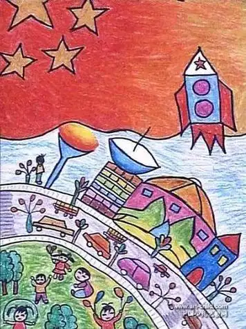 美丽祖国简笔画