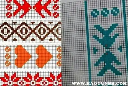 毛线棉鞋花样图纸100种新款男士毛线棉鞋中间图案