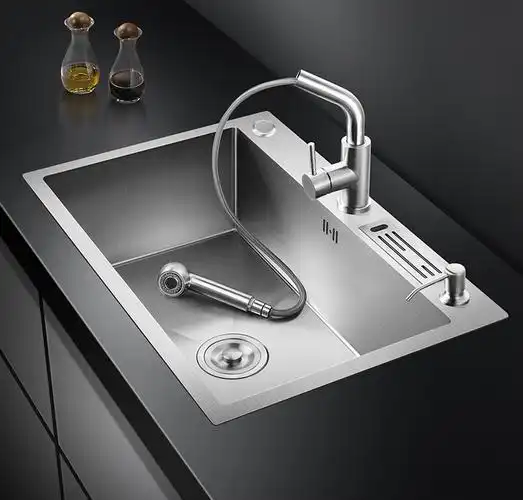 单槽水槽台中盆水槽单槽 厨房洗菜盆304不锈钢洗碗槽家用手工洗碗池