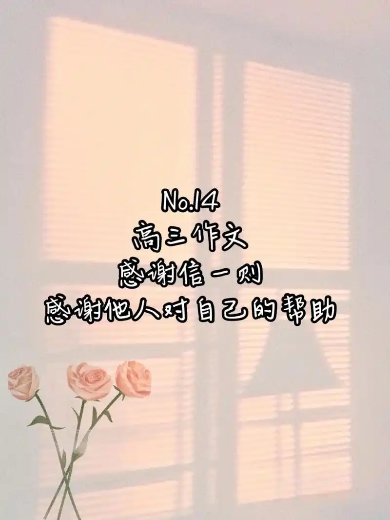 高三感谢信一则.除了开头结尾 2个强调句的并列 虚拟语气可模 - 抖音