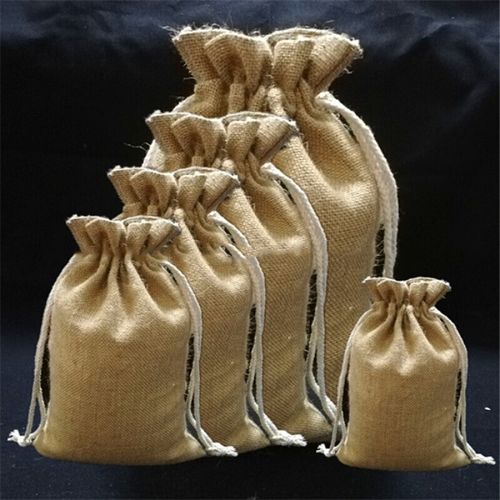 定做陈皮装印粮食核桃土产麻袋天然黄麻袋抽绳布袋包装袋1个3565cm