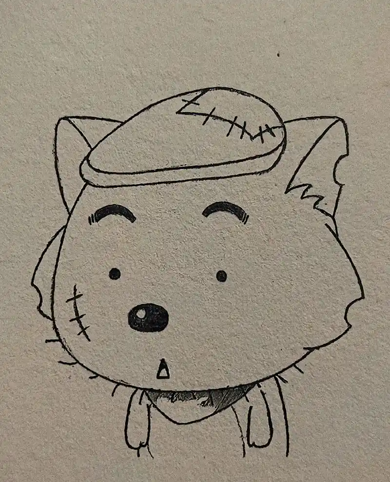 灰太狼 #绘画过程 #灰太狼简笔画 有点不太聪明的灰太狼 - 抖音