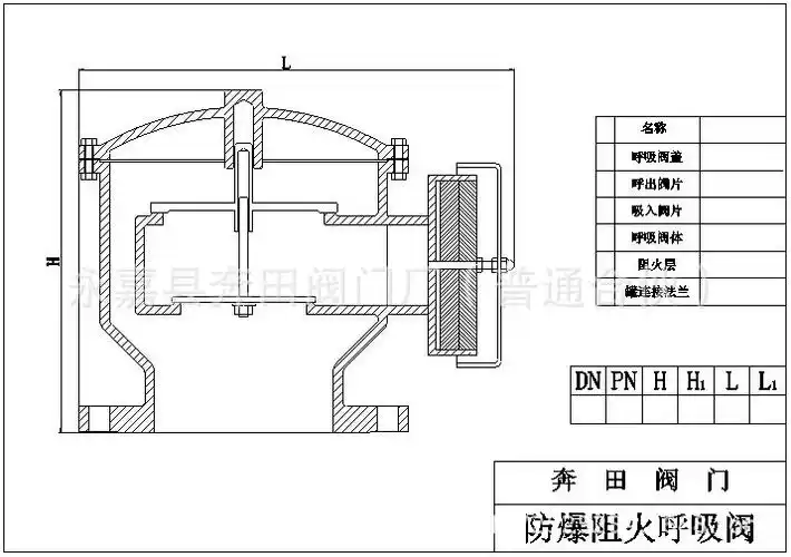 zfq-1(hxf-iz)全天候防爆阻火法兰呼吸阀油罐呼吸阀厂家直销