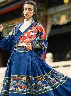 明制飞鱼服原创曳撒莽服男女汉服