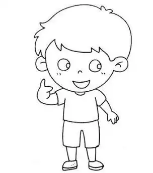小男孩简笔画图片 小男孩简笔画图片彩色