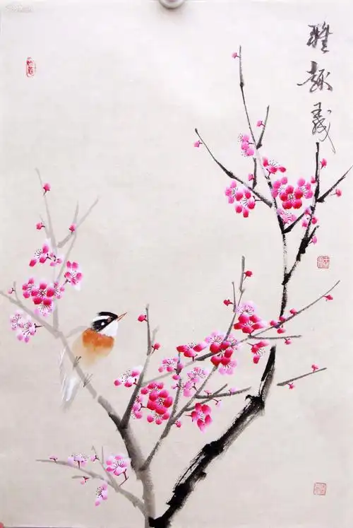 王成工笔花鸟(四尺三开)《雅趣》 画工精湛 栩栩如生 人见人爱 物美