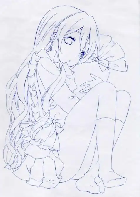 震撼圆珠笔素描动漫卡通人物