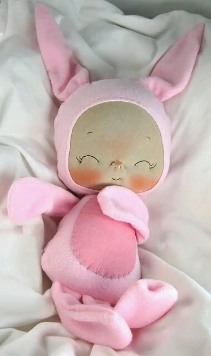 手工diy:可爱的布艺玩偶,原来自己就能做,附送小兔子纸样