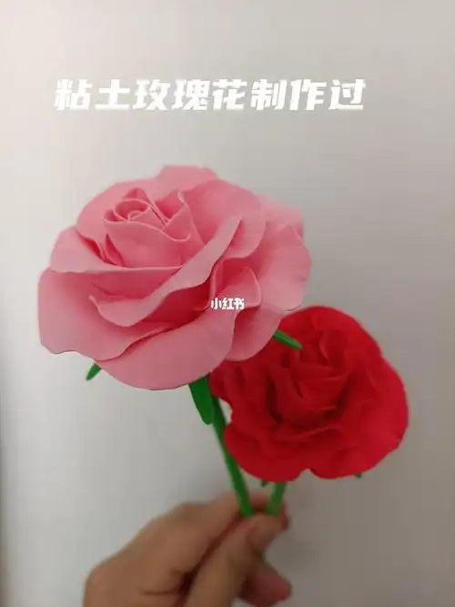 今天尝试做了玫瑰花,效果还算不错#粘土教程  #粘土玫瑰花  #超轻粘土