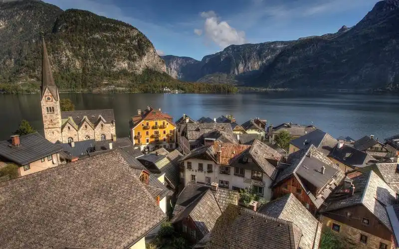 哈尔市塔特乡村小镇唯美素材_风景壁纸