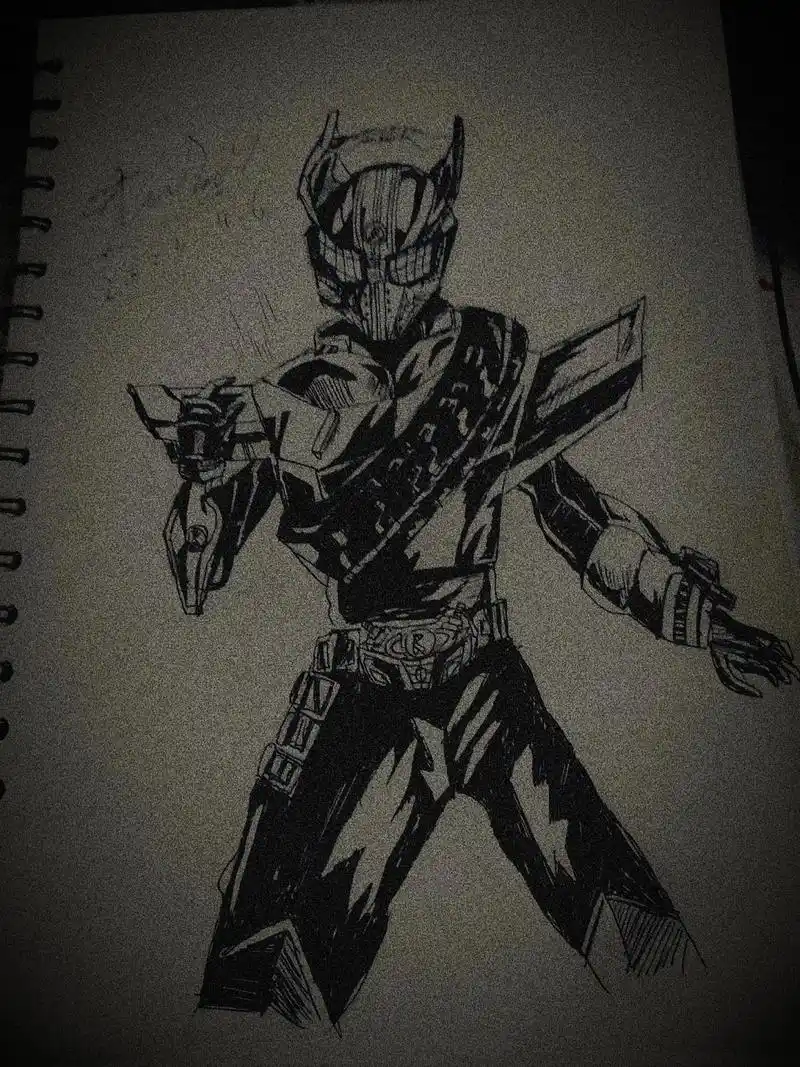 假面骑士简笔画.假面骑士驰骑 - 抖音