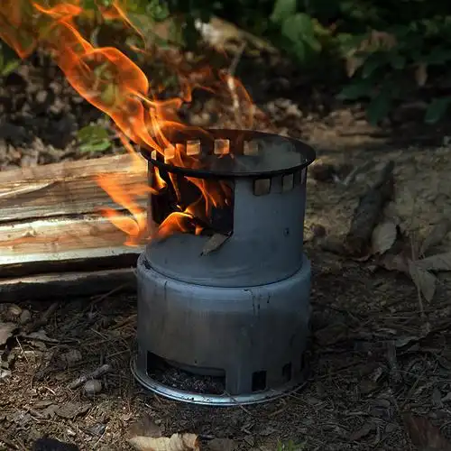穷叔来哒bushcraft 户外野营柴火炉木煤气炉木柴气化炉柴火灶炉具