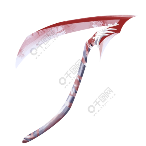 动漫手绘原创厚涂黑暗地狱死神镰刀插画png