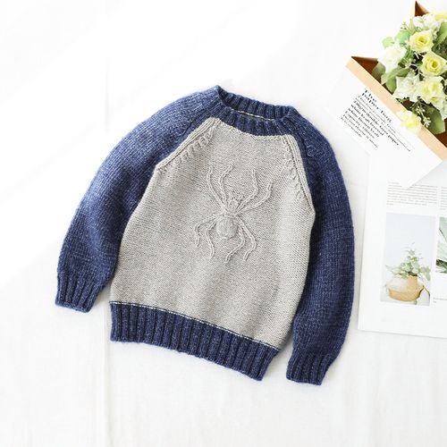 (今日10折)毛儿手作蜘蛛儿童毛衣材料包新手棒针手工毛线编织diy南瓜